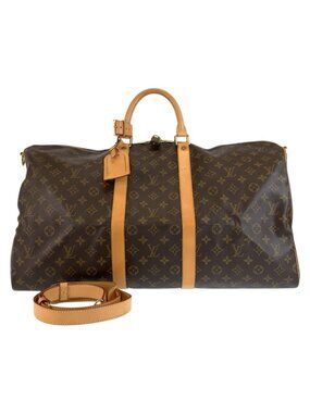 Louis Vuitton Monogram Keepall Bandouliere 55 Boston Bag